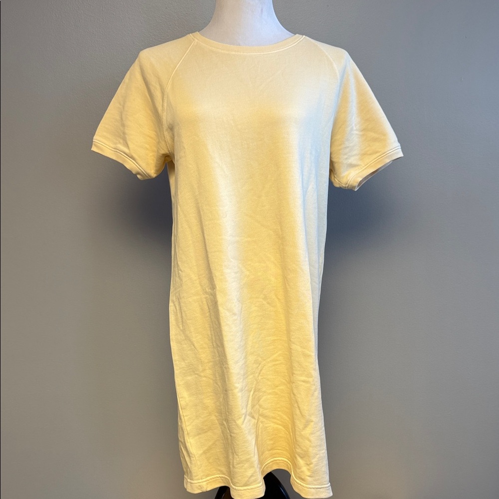 Lou & Grey Medium Yellow Cotton Tunic Dress Casual Tee
